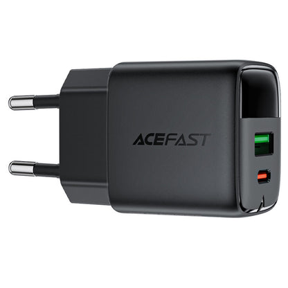Mrežni punjač Acefast A116 Display, 35W, 3A, 1 x USB-A - 1 x USB-C, Crni
