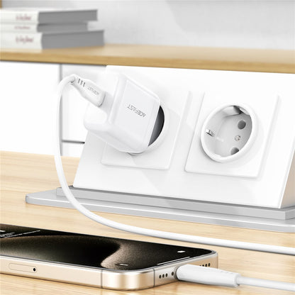 Punjač mreže Acefast A130, 20W, 3A, 1 x USB-C, Bijeli