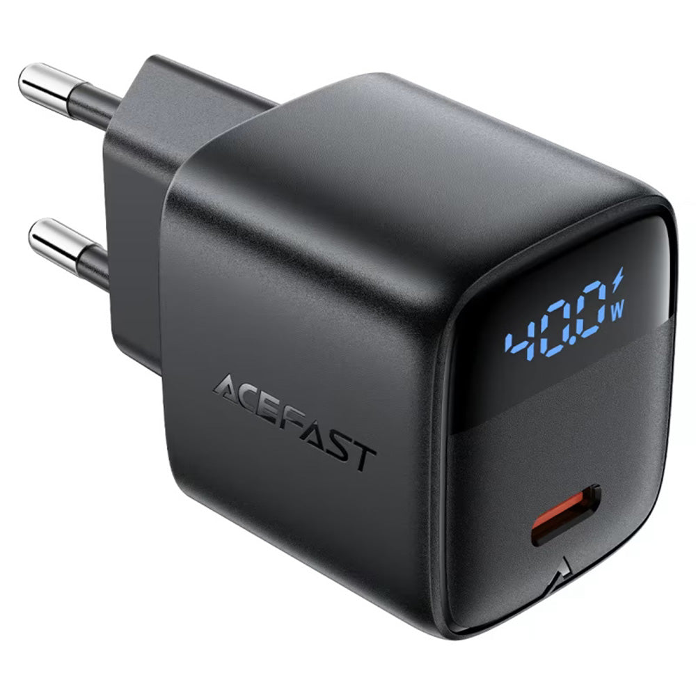 Punjač mreže Acefast A135 Display, 45W, 3A, 1 x USB-C, Crni