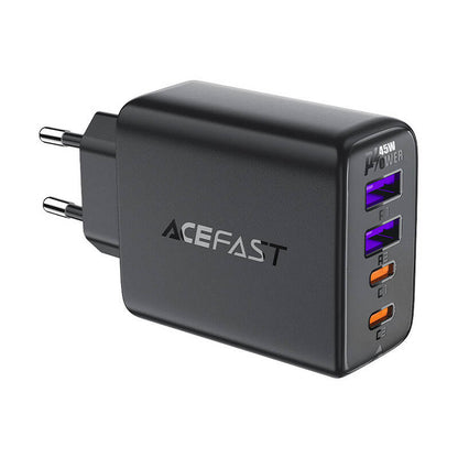 Mrežni punjač Acefast A61, 45W, 3A, 2 x USB-A - 2 x USB-C, Crni