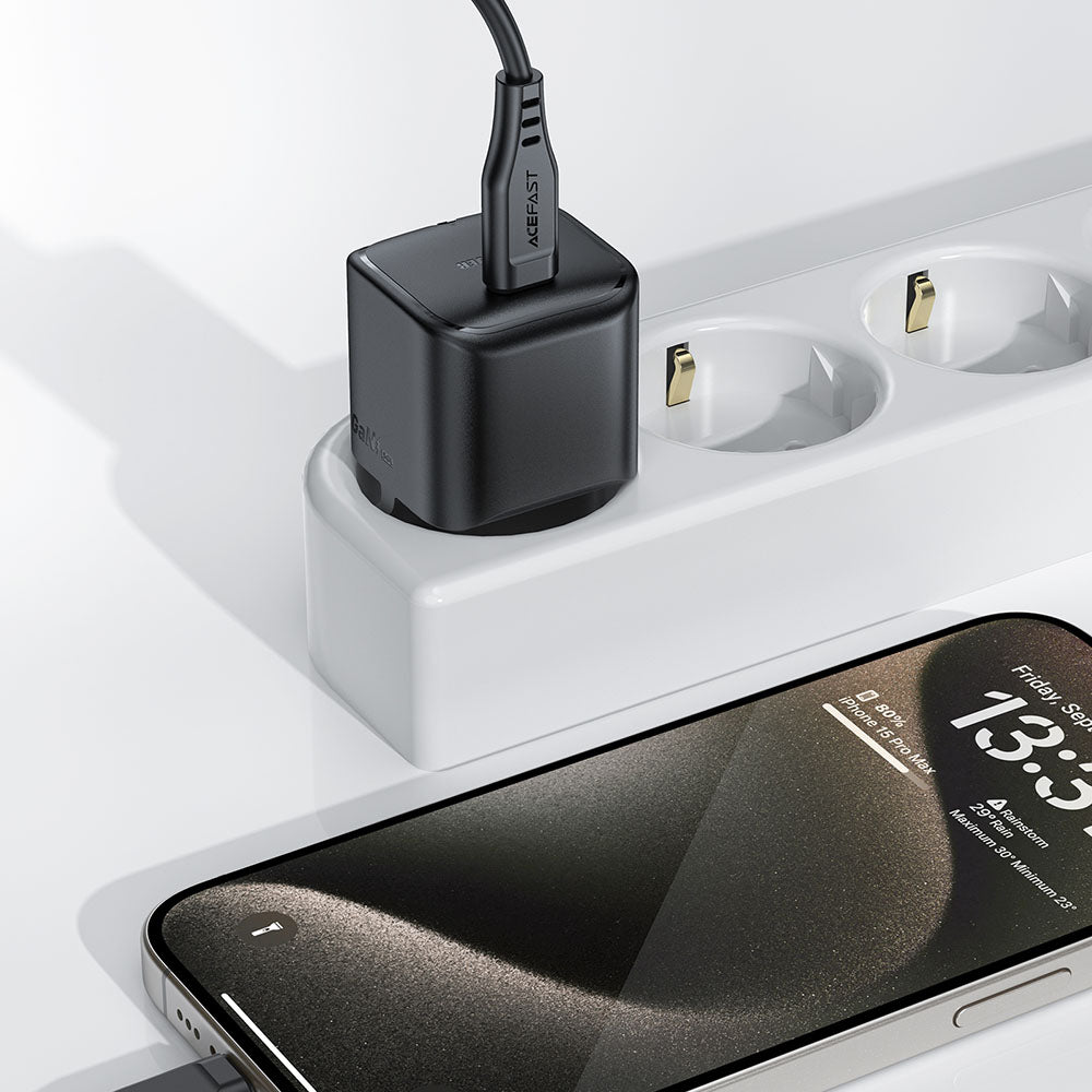 Punjač mreže Acefast A77, 30W, 3A, 1 x USB-C, Crni