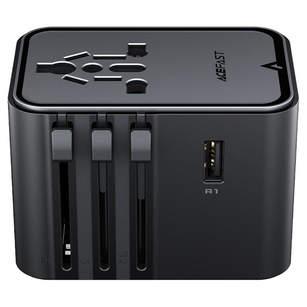Punjač za putovanja Acefast Z8, 45W, 3A, 2 x USB-A - 3 x USB-C, Crni