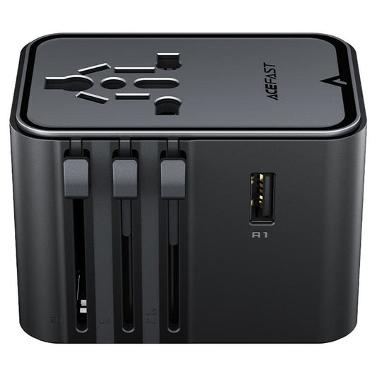 Punjač za putovanja Acefast Z8, 45W, 3A, 2 x USB-A - 3 x USB-C, Crni