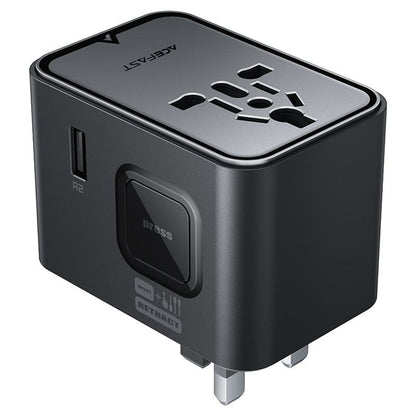 Punjač za putovanja Acefast Z8, 45W, 3A, 2 x USB-A - 3 x USB-C, Crni