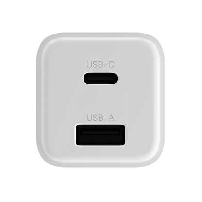Punjač mreže Allity. ATC-01-30WAC Mini, 30W, 3A, 1 x USB-A - 1 x USB-C, Bijeli