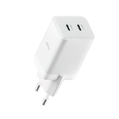 Punjač mreže Allity. ATC-01-45WCC Fast, 45W, 3A, 2 x USB-C, Bijeli