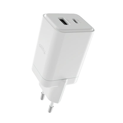 Punjač mreže Allity. ATC-01-45WCC Fast, 45W, 3A, 1 x USB-A - 1 x USB-C, Bijeli