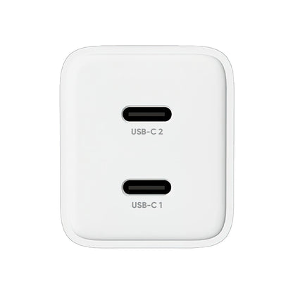 Punjač mreže Allity. ATC-01-45WCC Fast, 45W, 3A, 2 x USB-C, Bijeli