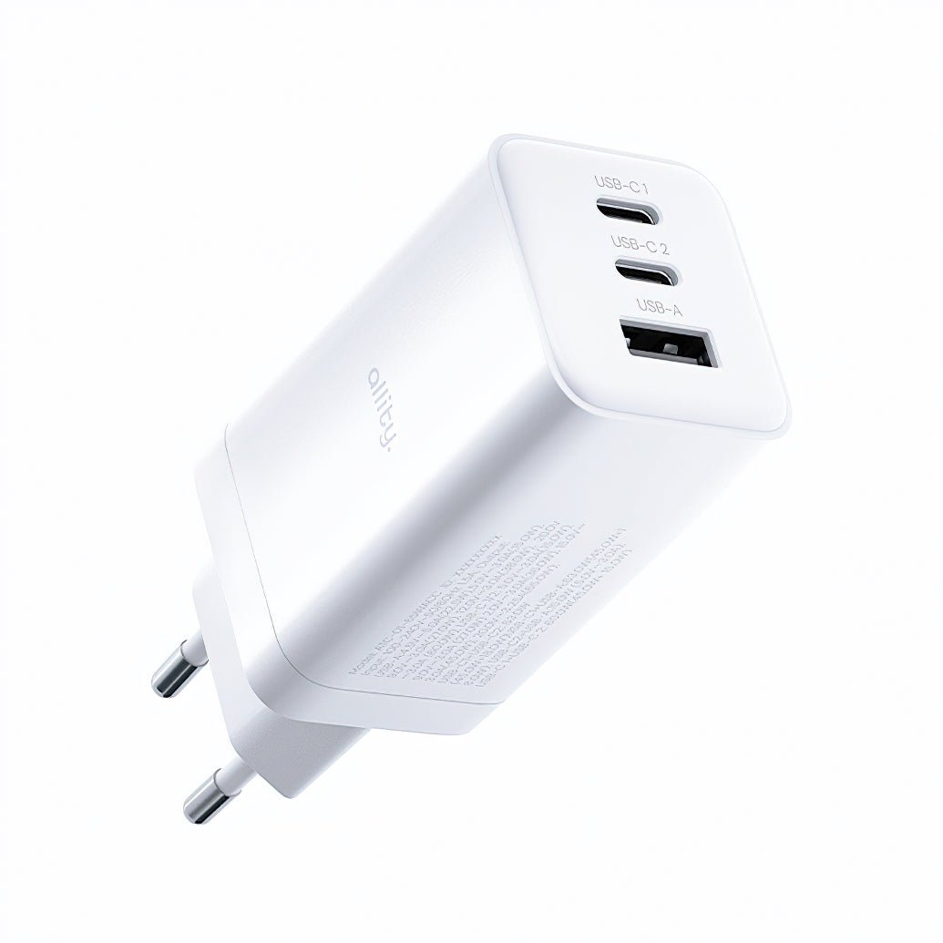 Punjač mreže Allity. ATC-01-65WACC Fast, 65W, 3.25A, 1 x USB-A - 2 x USB-C, Bijela