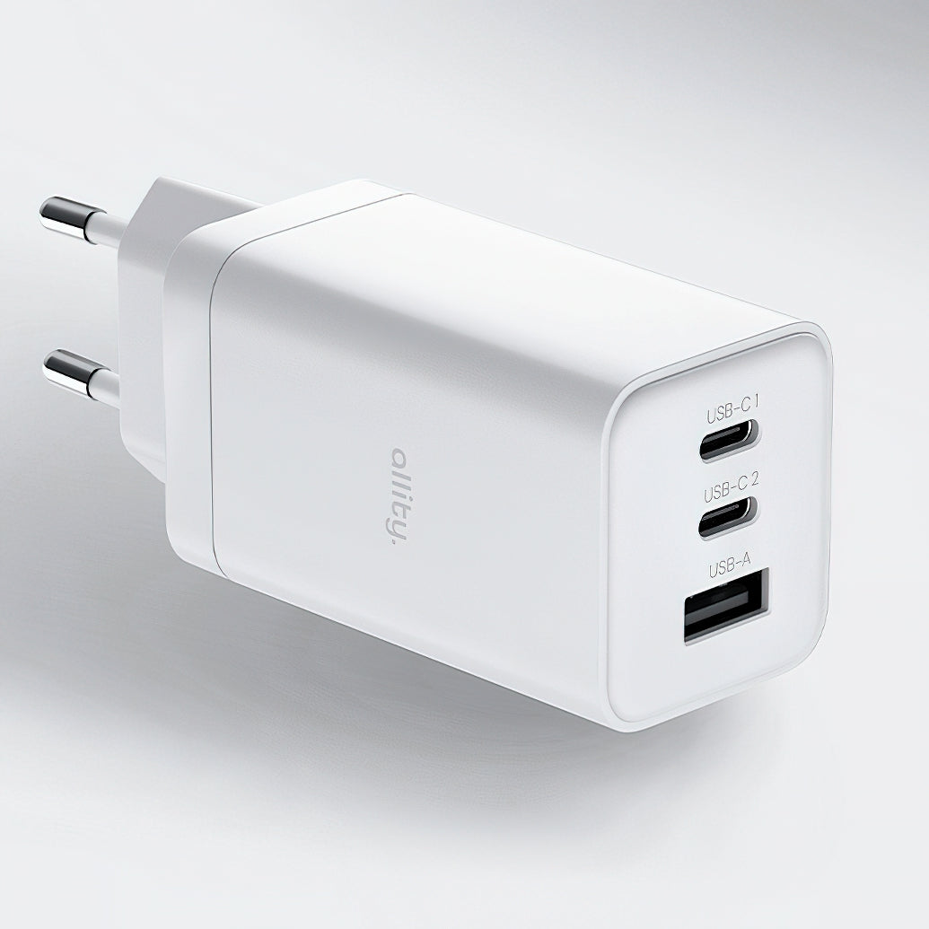 Punjač mreže Allity. ATC-01-65WACC Fast, 65W, 3.25A, 1 x USB-A - 2 x USB-C, Bijela