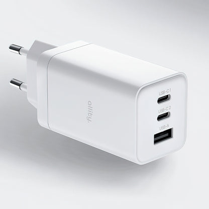 Punjač mreže Allity. ATC-01-65WACC Fast, 65W, 3.25A, 1 x USB-A - 2 x USB-C, Bijela