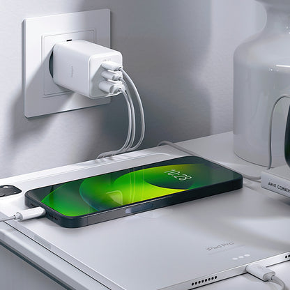 Punjač mreže Allity. ATC-01-65WACC Fast, 65W, 3.25A, 1 x USB-A - 2 x USB-C, Bijela