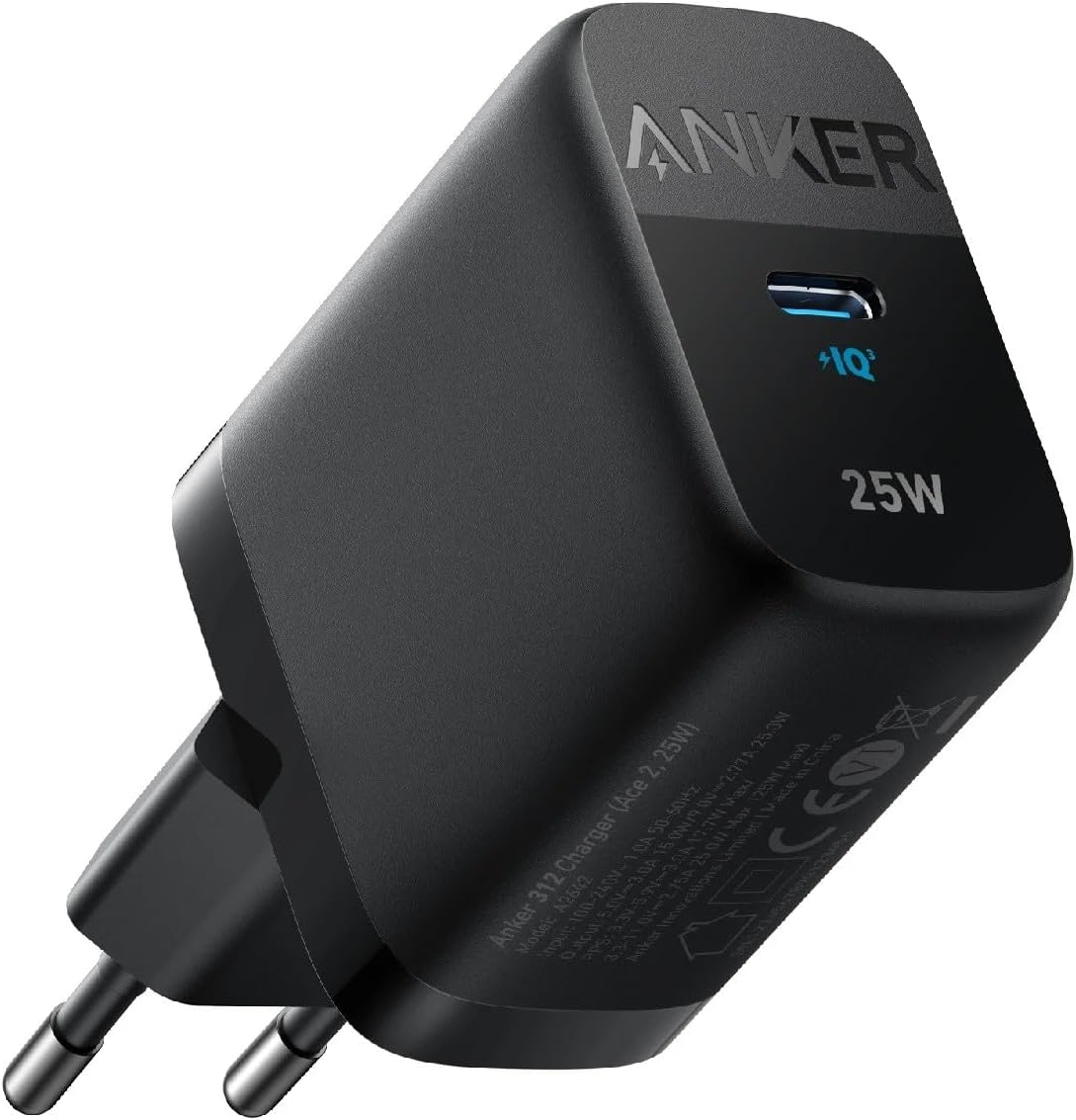 Anker 312 Ace mrežni punjač, 25W, 1 x USB-C, Crni A2642G11