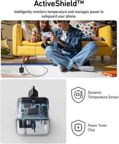 Anker 312 Ace mrežni punjač, 25W, 1 x USB-C, Crni A2642G11
