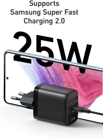 Anker 312 Ace mrežni punjač, 25W, 1 x USB-C, Crni A2642G11