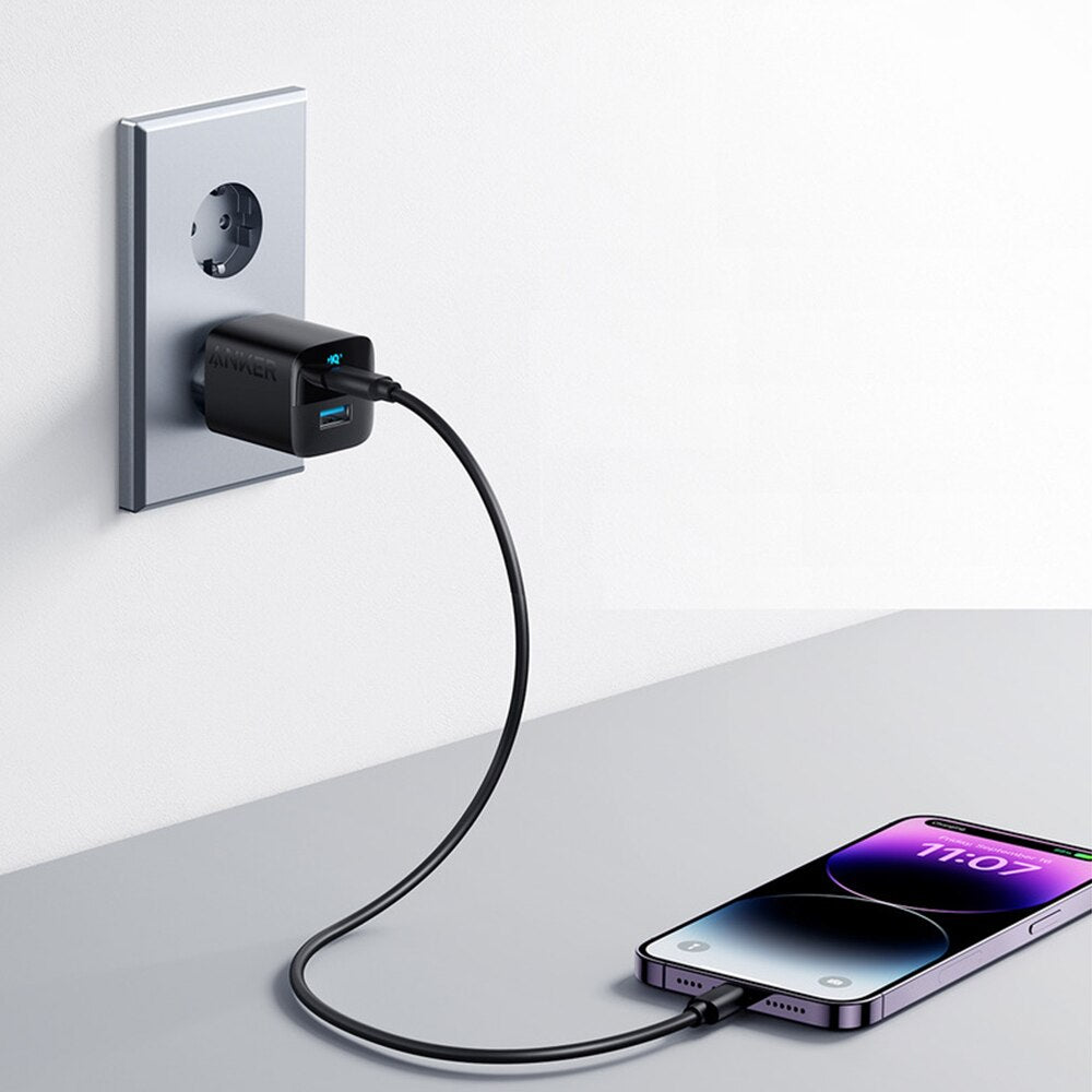 Punjač za mrežu Anker 323, 33W, 3A, 1 x USB-A - 1 x USB-C, Crni A2331G11