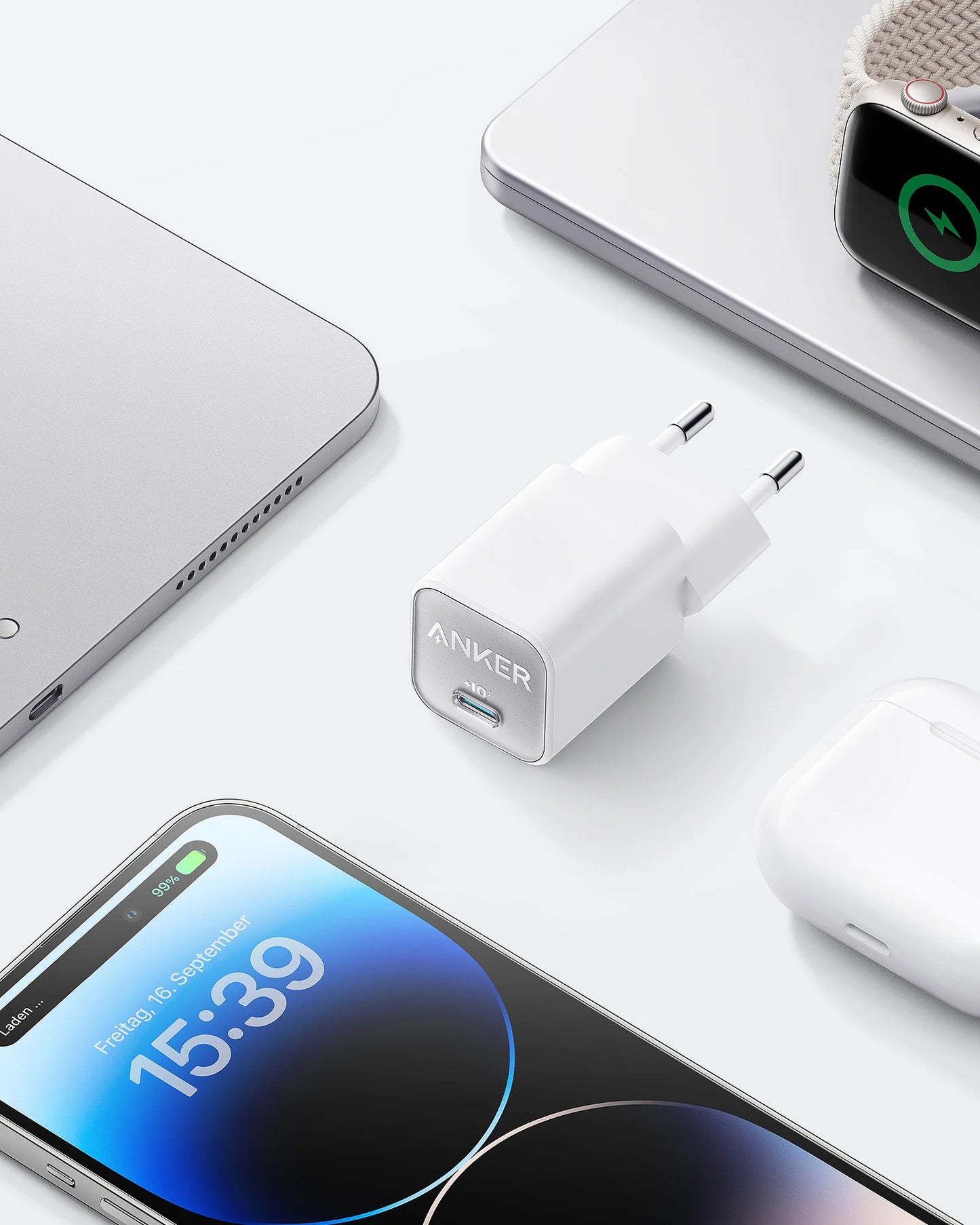 Punjač Anker 511 Nano 3, 30W, 3A, 1 x USB-C, Bijeli A2147G21