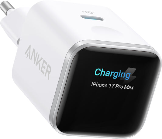 Anker Nano Display mrežni punjač, 45W, 3A, 1 x USB-C, Bijela A121DG21