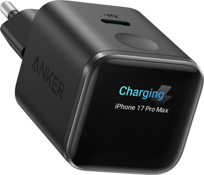 Anker Nano Display mrežni punjač, 45W, 3A, 1 x USB-C, Crni A121DG11