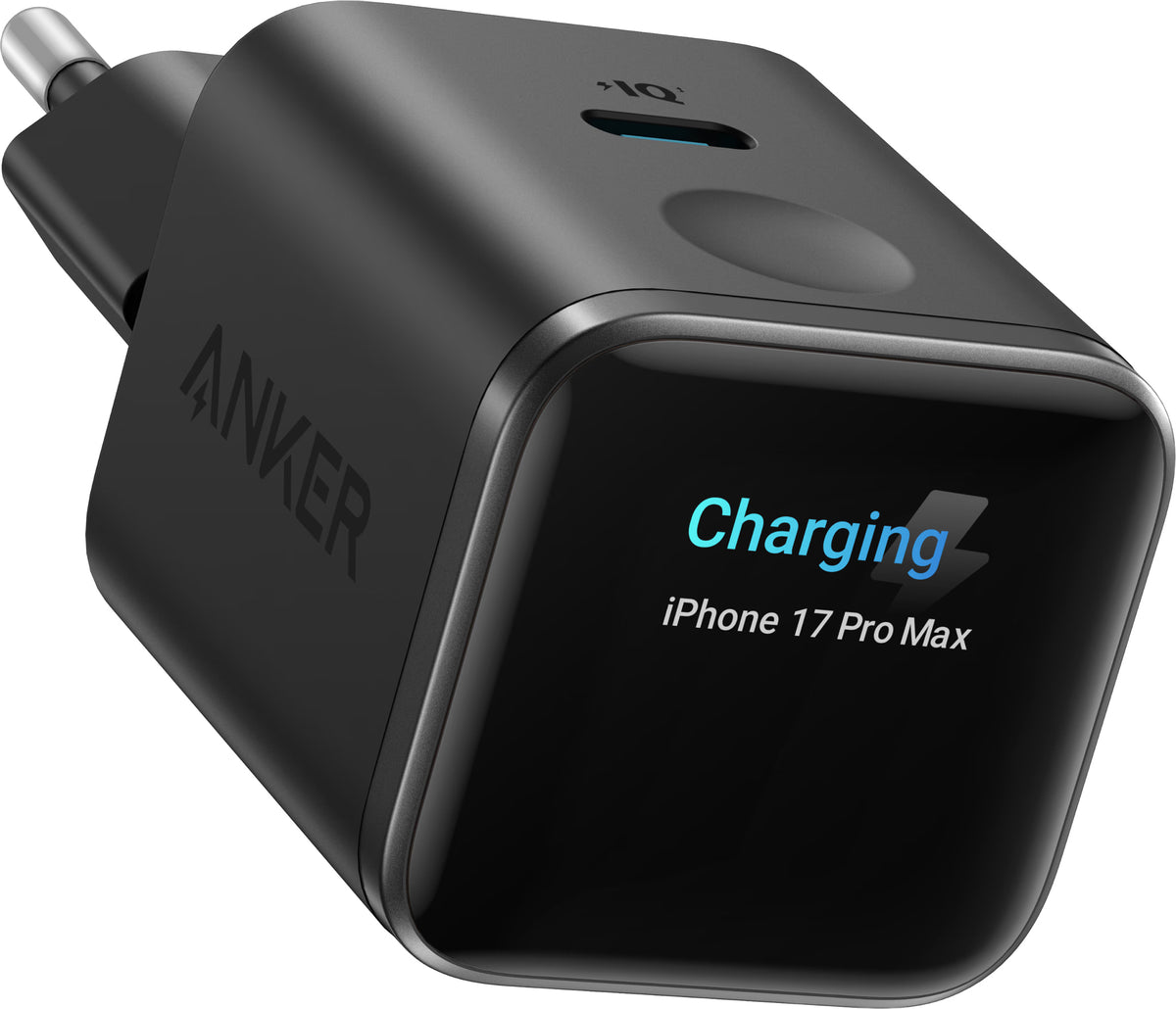 Anker Nano Display mrežni punjač, 45W, 3A, 1 x USB-C, Crni A121DG11