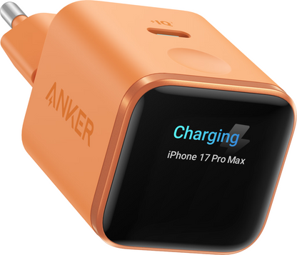 Punjač Mreže Anker Nano Display, 45W, 3A, 1 x USB-C, Narančasti A121DGO1