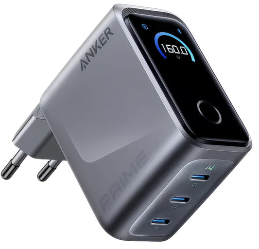 Punjač Anker Prime, 160W, 5.36A, 3 x USB-C, Sivi A2687341