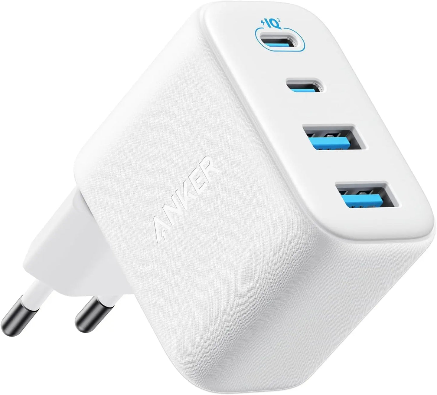 Punjač za mrežu Anker Zolo, 50W, 3A, 2 x USB-A - 2 x USB-C, Bijela