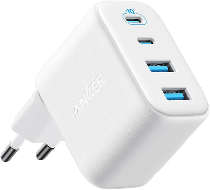 Punjač za mrežu Anker Zolo, 50W, 3A, 2 x USB-A - 2 x USB-C, Bijela