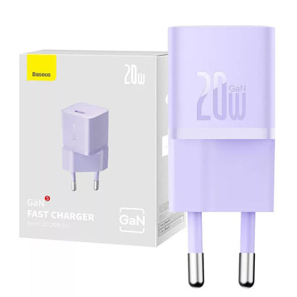 Punjač mreže Baseus, 20W, 3A, 1 x USB-C, Ljubičasti CCGN050105