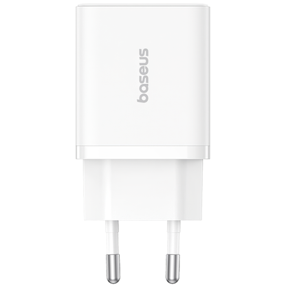 Punjač mreže Baseus Cube, 20W, 3A, 1 x USB-A - 1 x USB-C, Bijeli P10111403213-00