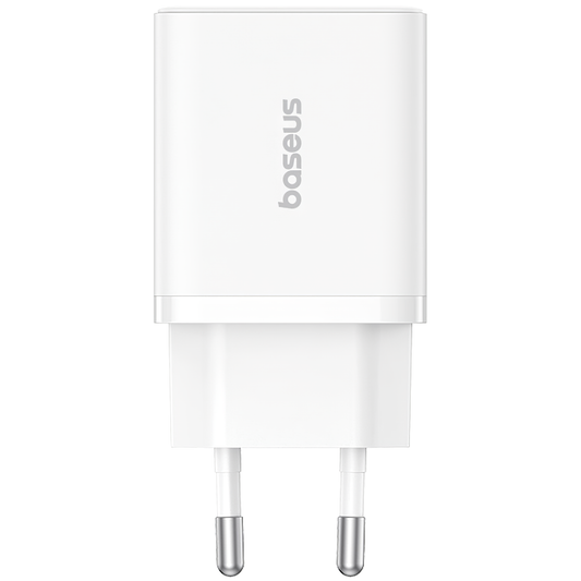 Punjač mreže Baseus Cube, 20W, 3A, 1 x USB-A - 1 x USB-C, Bijeli P10111403213-00