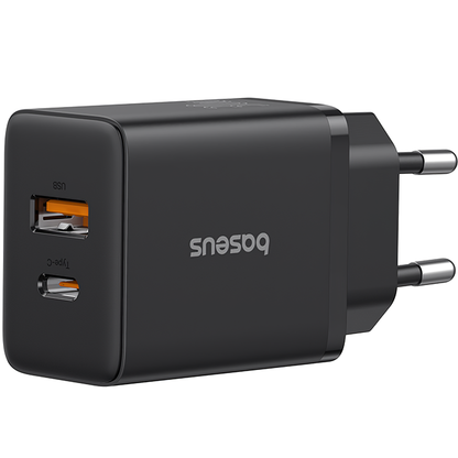 Punjač mreže Baseus Cube, 20W, 3A, 1 x USB-A - 1 x USB-C, Crni P10111403113-00