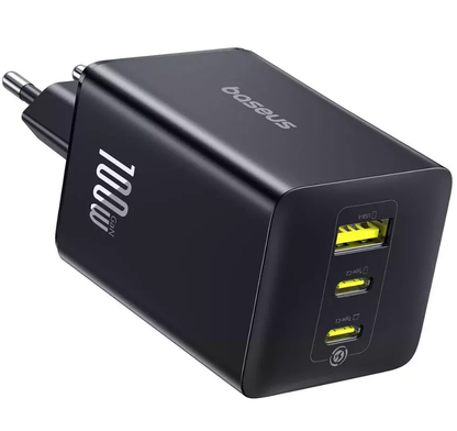 Punjač mreže Baseus EnerFill FE11, 100W, 5A, 1 x USB-A - 2 x USB-C, Sivi P10182102123