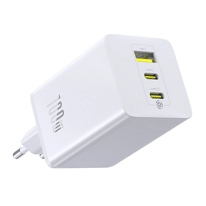 Punjač Baseus EnerFill FE11, 100W, 5A, 1 x USB-A - 2 x USB-C, Bijeli P10182102213-00