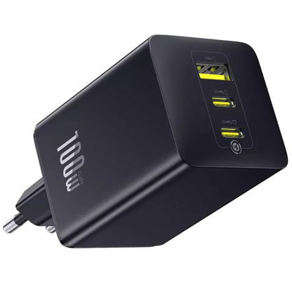 Punjač mreže Baseus EnerFill FE11, 100W, 5A, 1 x USB-A - 2 x USB-C, Sivi P10182102123