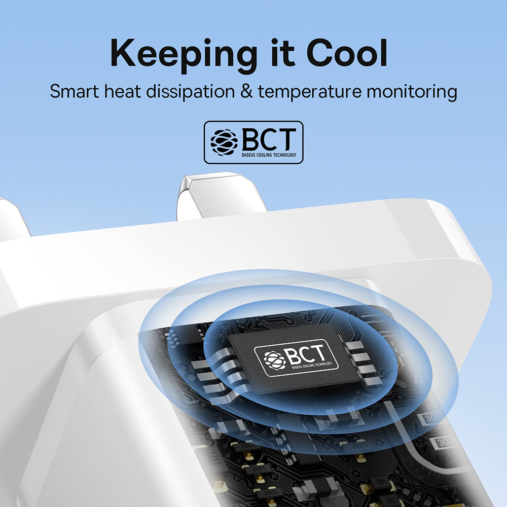 Punjač mreže Baseus GaN5 UK, 30W, 3A, 1 x USB-C, Bijeli P10110906213-00