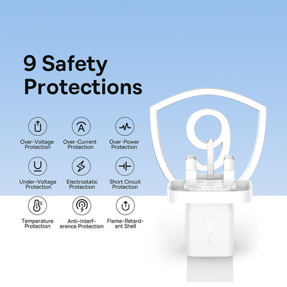 Punjač mreže Baseus GaN5 UK, 30W, 3A, 1 x USB-C, Bijeli P10110906213-00