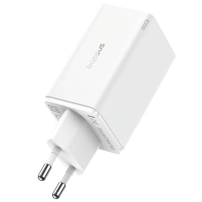 Punjač Baseus GaN6 Pro, 65W, 3.25A, 2 x USB-A - 2 x USB-C, Bijeli