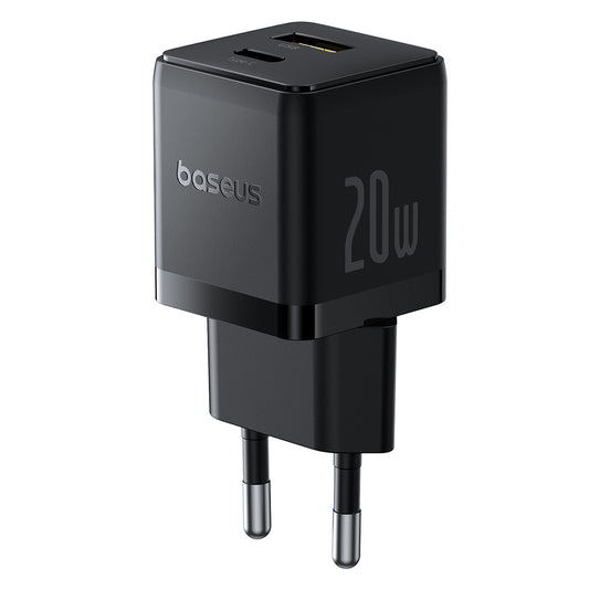Punjač mreže Baseus Palm, 20W, 3A, 1 x USB-A - 1 x USB-C, Crni P10111608113-00