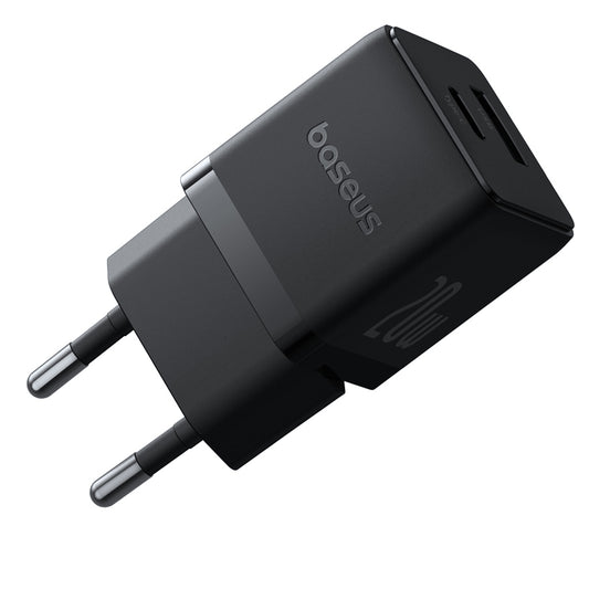 Punjač mreže Baseus Palm, 20W, 3A, 1 x USB-A - 1 x USB-C, Crni P10111608113-00