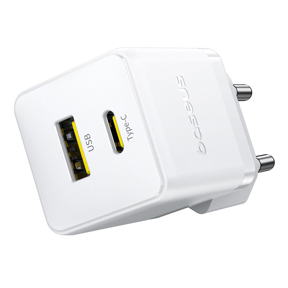 Punjač Baseus Palm, 30W, 3A, 1 x USB-A - 1 x USB-C, Bijeli P1011160A213-00