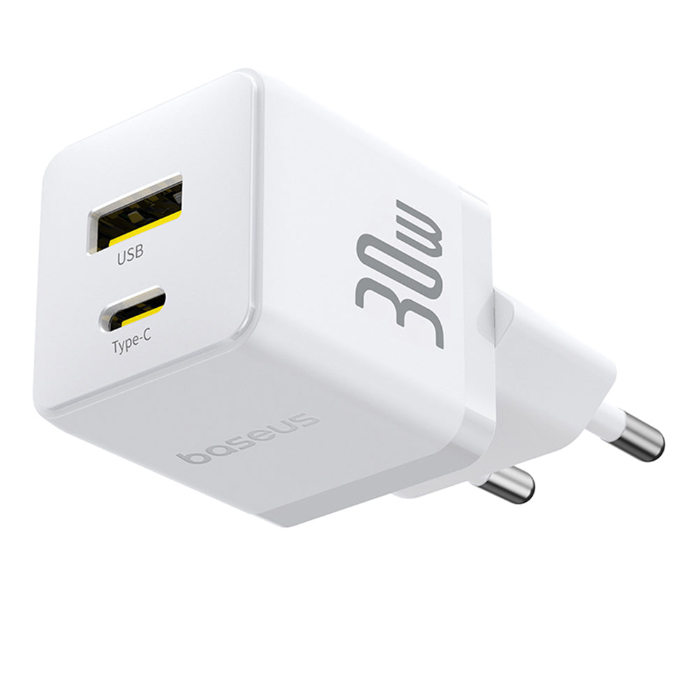 Punjač Baseus Palm, 30W, 3A, 1 x USB-A - 1 x USB-C, Bijeli P1011160A213-00