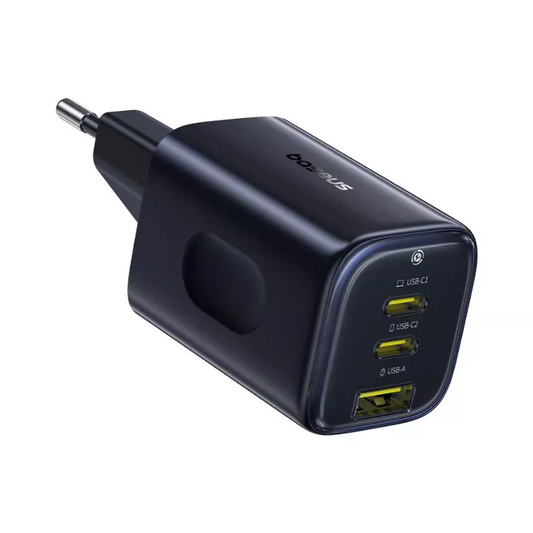 Punjač Baseus PicoGo AE11, 67W, 1 x USB-A - 2 x USB-C, Crni E0121200