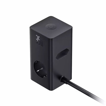 Punjač mreže Baseus PowerCombo, 35W, 5A, 2 x USB-A - 2 x USB-C - 3 x Schuko, Crni, Ponovno zapečaćen E00023606113-00