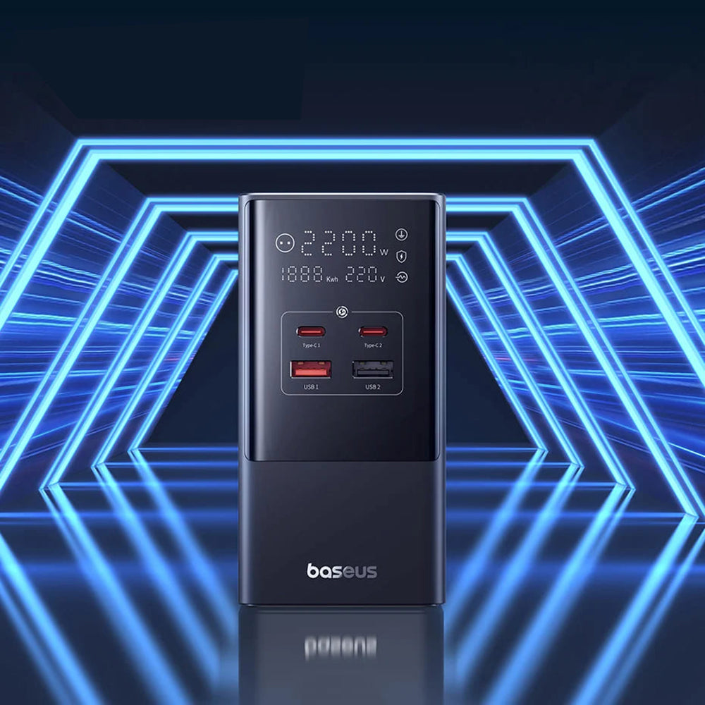 Punjač mreže Baseus PowerCombo, 35W, 5A, 2 x USB-A - 2 x USB-C - 3 x Schuko, Crni, Ponovno zapečaćen E00023606113-00