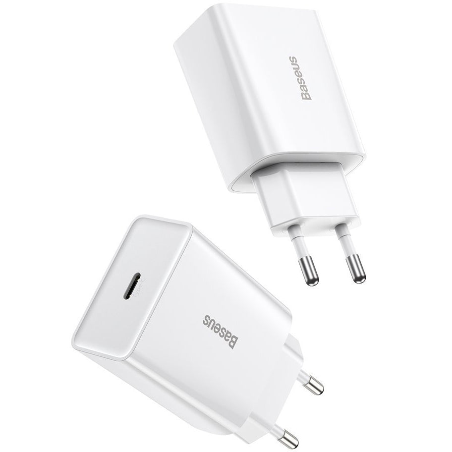 Punjač Baseus Speed Mini, 20W, 3A, 1 x USB-C, Bijeli CCFS-SN02
