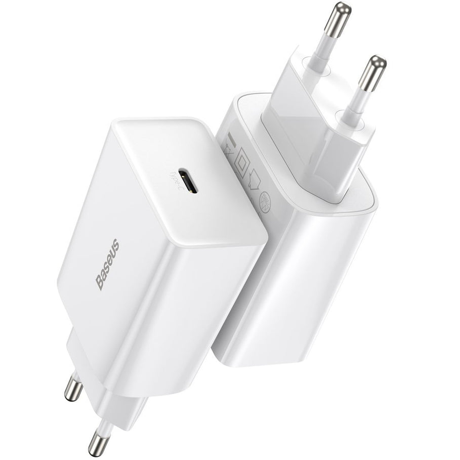 Punjač Baseus Speed Mini, 20W, 3A, 1 x USB-C, Bijeli CCFS-SN02