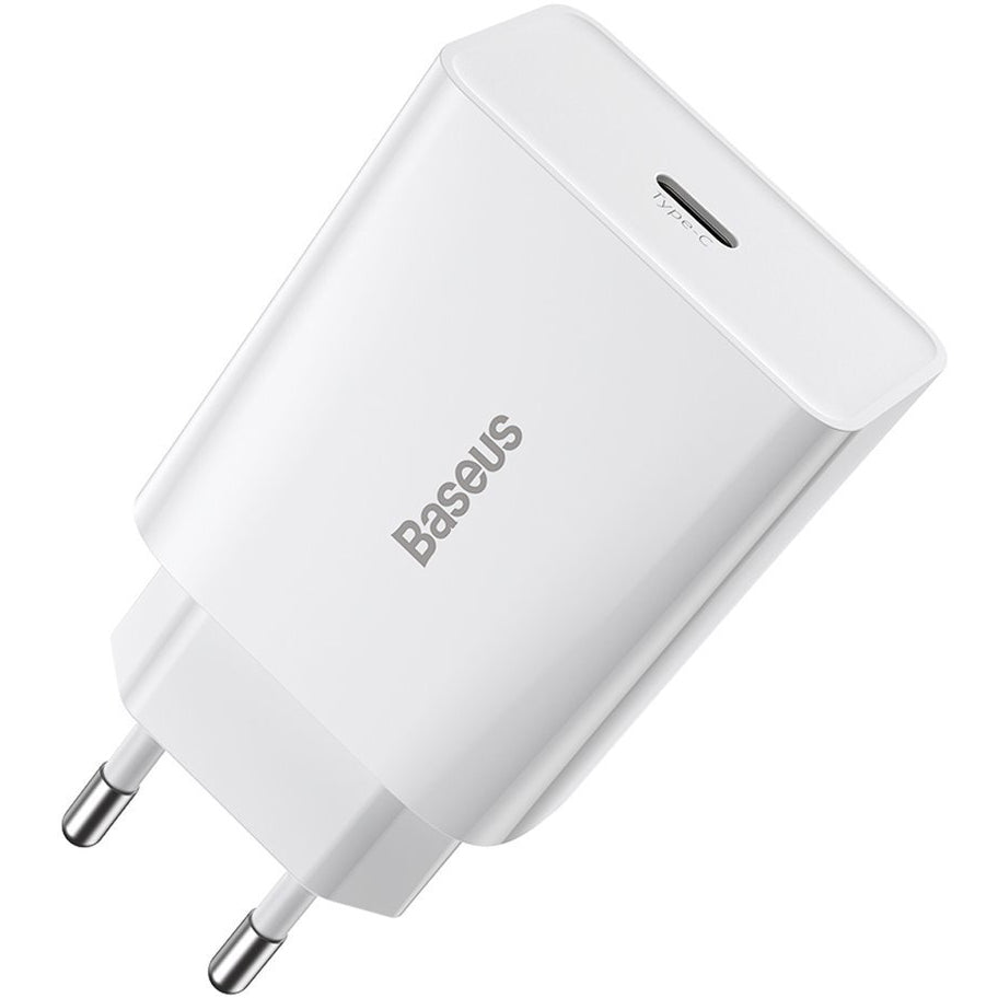 Punjač Baseus Speed Mini, 20W, 3A, 1 x USB-C, Bijeli CCFS-SN02