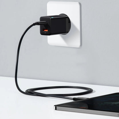 Punjač Baseus Super Si Pro, 30W, 3A, 1 x USB-A - 1 x USB-C, Crni CCSUPP-E01