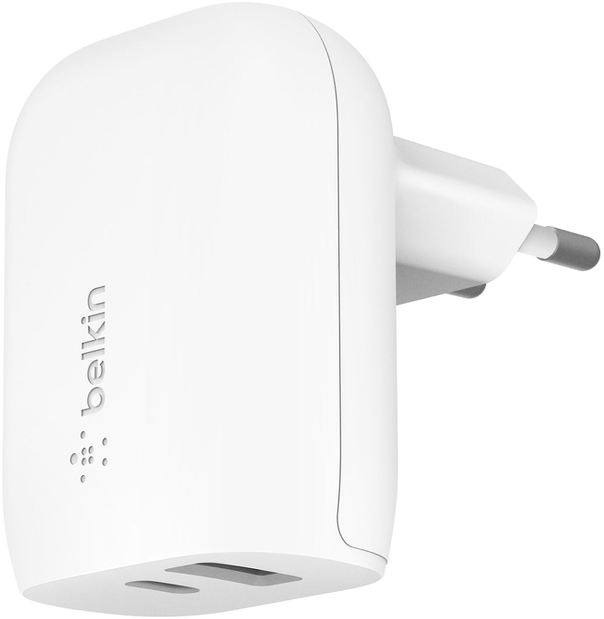 Punjač Mreže Belkin BoostCharge Dual, 37W, 3A, 1 x USB-A - x USB-C, Bijeli WCB007vfWH
